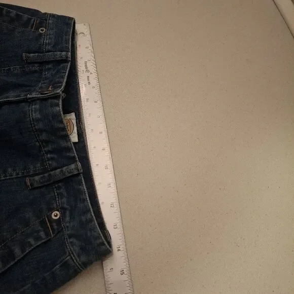 Talbots Size 8‎ Dark Blue Front Seam Cuff Hem Denim Casual Jeans - Picture 6 of 7